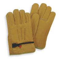 4TJZ8 Drivers Gloves, Cowhide, XL, Yellow, PR