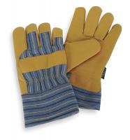 4TJY3 Cold Protection Gloves, L, Gold Yellow, PR
