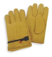 4TJY8 Drivers Gloves, Cowhide, M, Gold, PR