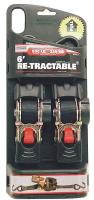 4TLX3 Cargo Strap, Ratchet, 6ft x 1In, 500lb, PK2