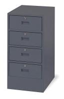 4TW42 Drawer Pedestal, 15-3/4W x 24D x 32H, Gray