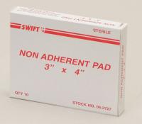 4TWG6 Non-Adherent Pad, 2 x 3 In, Pk 10