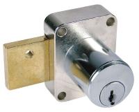 4TXZ4 Pin Tumbler Cam Door Lock, DullChrome, 107