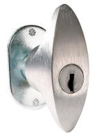 4TYJ5 Tumbler Knob Lock, Dull Chrome, 4 Pin