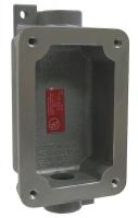 4TZU5 Device Box, 1/2In Hub, 15.5Cu-In, 2 Hubs