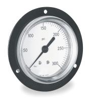 4UA35 Panel Mount Gauge, Flange, 2 1/2In, 300 Psi