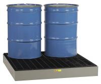 4UDX7 Drum Spill Cntnmnt, Gray, 4 Drum, 66 Gal.