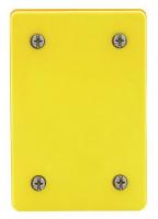 4UFT8 Weatherproof Cover, Blank Plate, Yellow