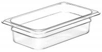 4UJU8 Food Pan, Fourth Size, Clear, PK 6