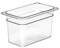 4UJV1 Food Pan, Fourth Size, Clear, PK 6