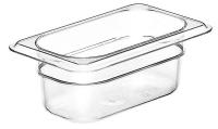4UJV5 Food Pan, Ninth Size, Clear, PK 6