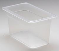 4UJX7 Food Pan, Fourth, Translucent, PK 6