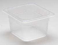 4UJX8 Food Pan, Sixth, Translucent, PK 6