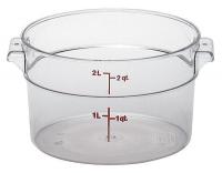 4UKA1 Round Contain., Use Lid 4UKA9, PK 12