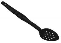 6ZEL2 Perforated Serving Spoon, Black, PK 12