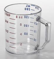 6ZEN6 Dry Measuring Cup, 1 Cup, Clear, PK 12
