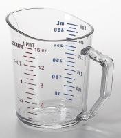 6ZEN7 Liquid Measuring Cup, 1 Pint, Clear, PK 12