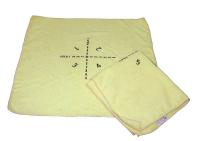 4UKX9 Cleaning Cloth, Microfiber, Yellow, PK 12