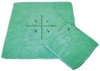 4UKY1 Cleaning Cloth, Microfiber, Green, PK 12