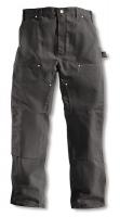 4ULE1 Double Front Work Pants, Black, Size 33x32