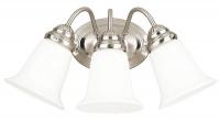 4UZG5 Fixture, Decorative, Brushed Ni, Opal Glass