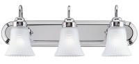 4UZG8 Fixture, Light, Chrome, Frosted Glass