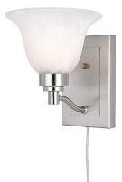 4UZJ4 Fixture, Light, Brushed Ni, Frosted Glass
