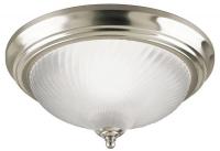 4UZK1 Fixture, Light, Brush Ni, Frosted Swirl