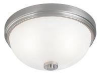 4UZK5 Fixture, Light, Brushed Ni, White Glass