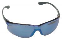 4VCJ9 Safety Glasses, Blue Mirror, Scrtch-Rsstnt