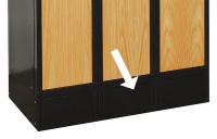 4VER5 Locker Front Base, W 15 In, H 6 In, Black