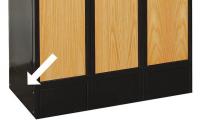 4VER6 Locker End Base, D 18 In, H 6 In, Black
