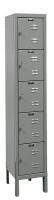 4VEV4 Assembled Locker, W 12, D 12, H 66, Gray