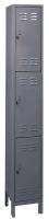 4VFG5 Unassembled Locker, 3 Tier, W 12, D 12, Gray