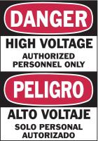 4VK48 Danger/Peligro Label, 5 In. H, PK 5