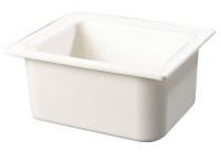 4VMK9 Half Size Food Pan, 6 Qt Cap, White