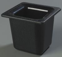 4VML6 Sixth Size Food Pan, 1.6 Qt Cap, Black