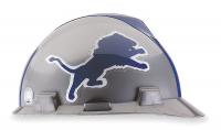 4VP44 NFL Hard Hat, Detroit Lions, Gray/Blue