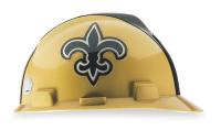 4VP52 NFL Hard Hat, New Orleans Saints, Gold/Blk