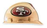 4VP59 NFL Hard Hat, SanFrancisco 49ers, Gold/Red