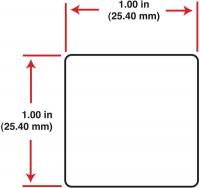 4VR46 Printer Label, 1 In. W, Polyester, PK 250