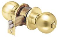 4VYV8 Door Knob Lockset, BD (Ball), Privacy