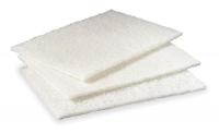 4VZ82 Scouring Pad, White, 6In L, 9In W, PK60