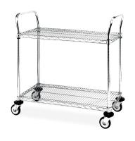 4W648 Wire Cart, 18 In. W, 36 In. L, Chrome