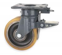 4W704 Kingpinless Cstr w/Brke, 1600 lb, 6 In Dia