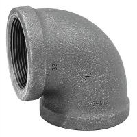 4WGN7 Elbow, 90 Deg, 1/4 In, NPT, Black Iron