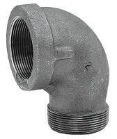 4WGV1 Street Elbow, 90 Deg, 1/4 In, NPT, Iron