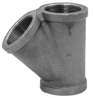 4WHU2 Wye, 3/8 In, NPT, Black Malleable Iron