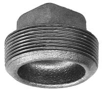 4WJH8 Square Head Plug, Cored, 1 1/4 In