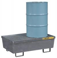 4WLX1 Drum Spill Cntnmnt, Silver, 2 Drum, 72 Gal.